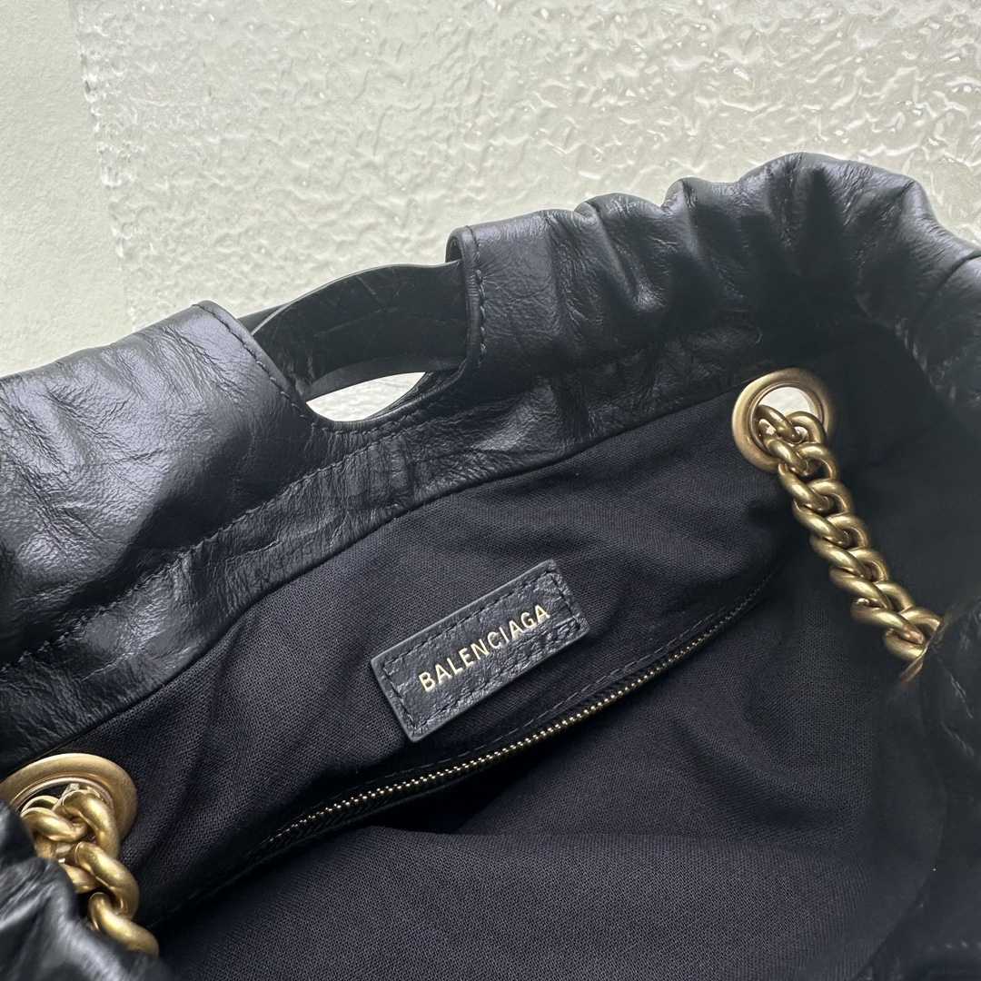 Balenciaga Women's Crush Small Tote Bag In Black - DesignerGu