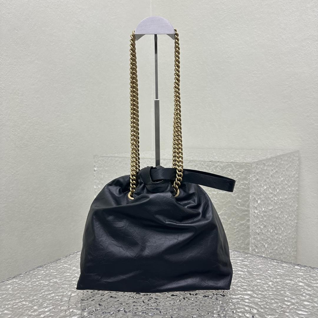 Balenciaga Women's Crush Small Tote Bag In Black - DesignerGu