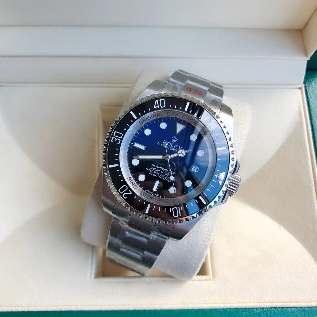 Rolex Men's Sea-Dweller Deep Sea James Cameron Edition Stainless Steel 44mm Deep Blue Dot Dial Watch - DesignerGu