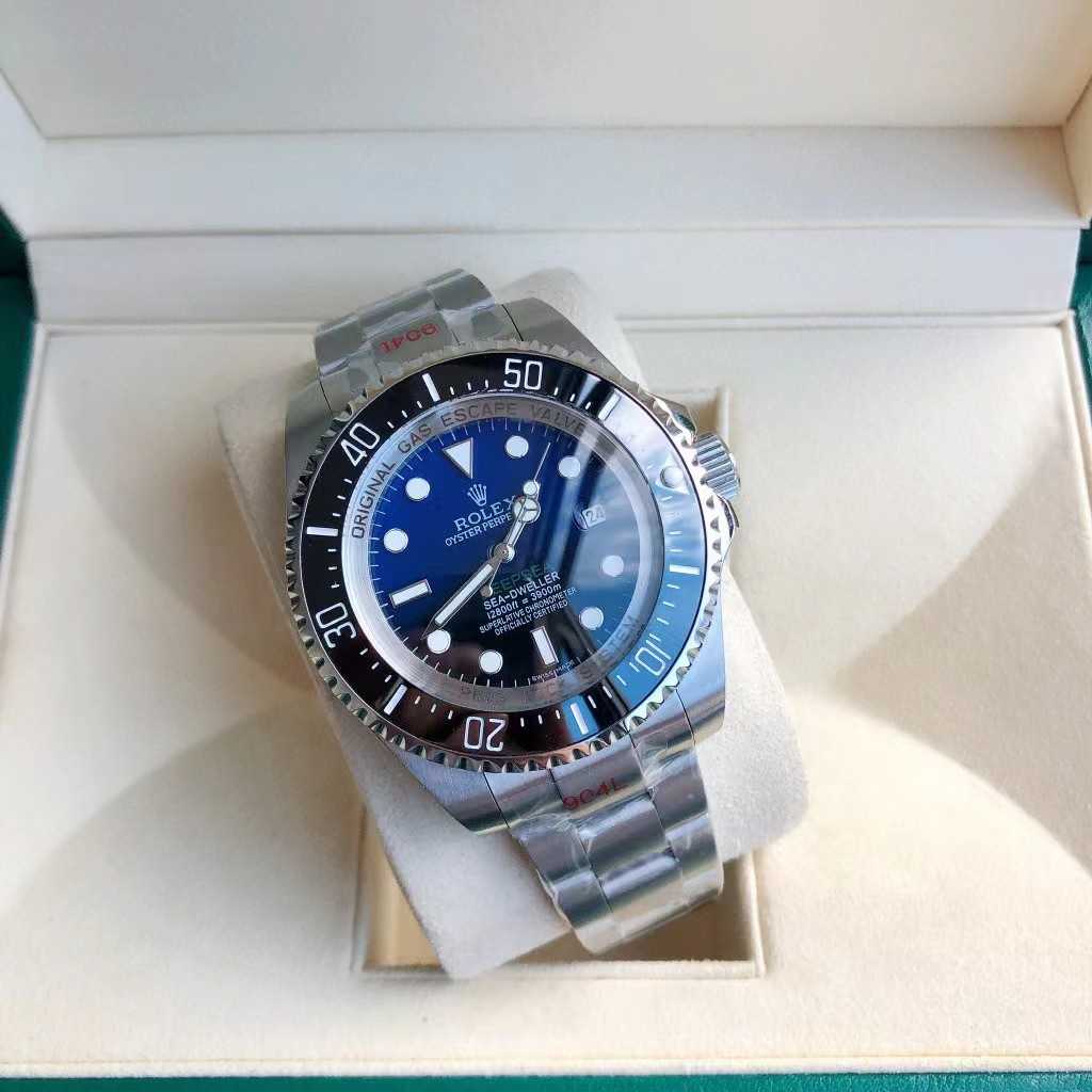 Rolex Men's Sea-Dweller Deep Sea James Cameron Edition Stainless Steel 44mm Deep Blue Dot Dial Watch - DesignerGu