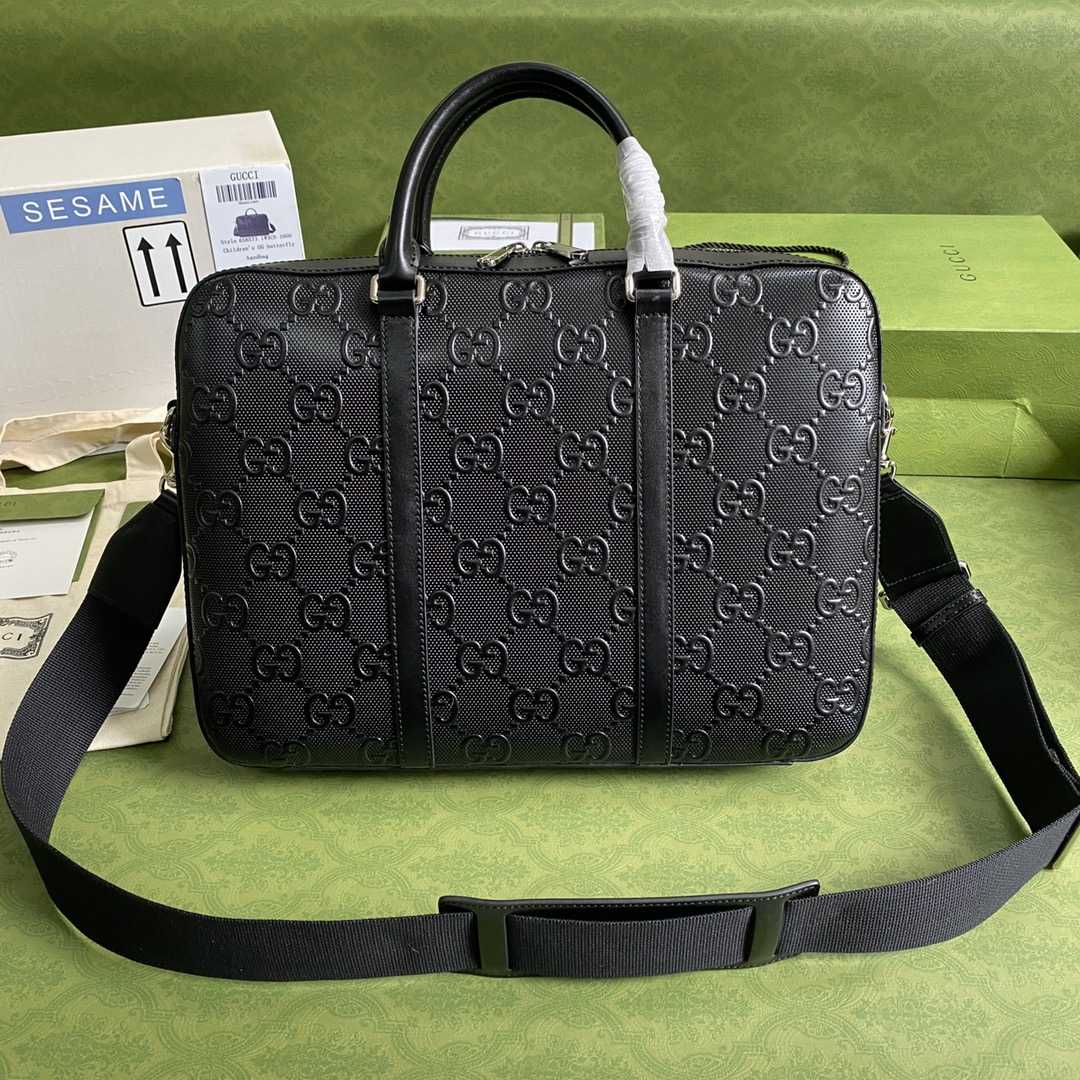 Gucci GG Embossed Briefcase(40-29-6cm) - DesignerGu