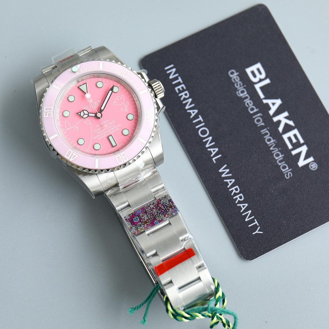 Rolex Submariner Pink Dial Watch - DesignerGu