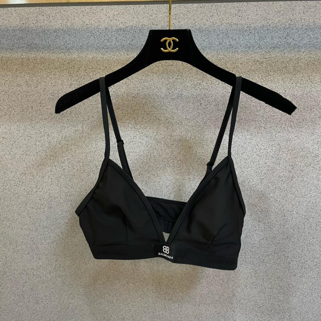 Balenciaga Sporty Bikini Set In Black - DesignerGu