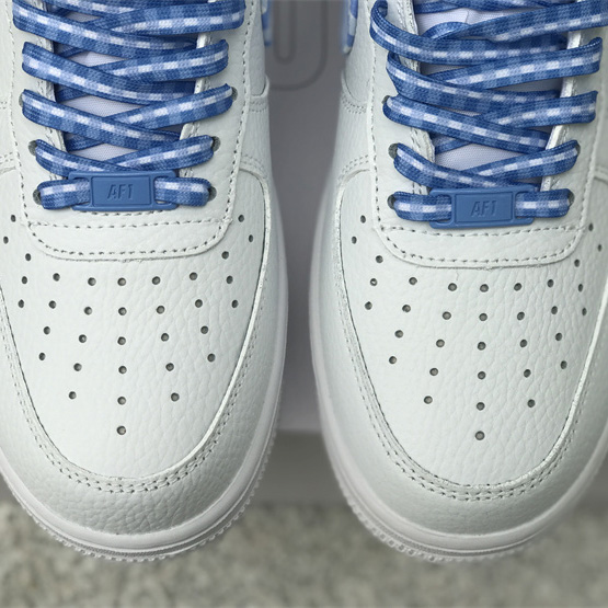 Nike Air Force 1 Low 'Blue Gingham' Sneaker       DZ2784-100 - DesignerGu