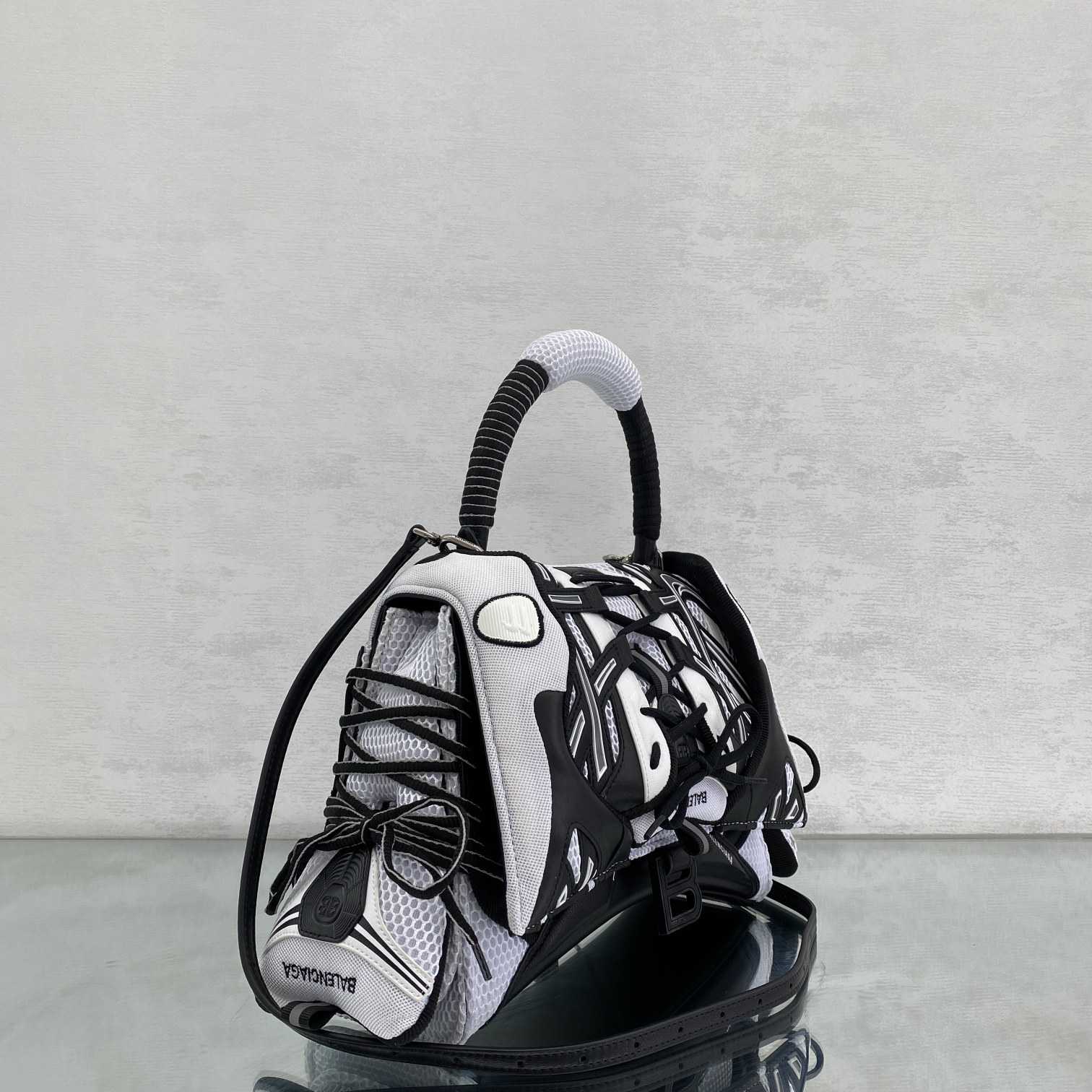 Balenciaga SneakerHead Medium Handbag In White/black - DesignerGu