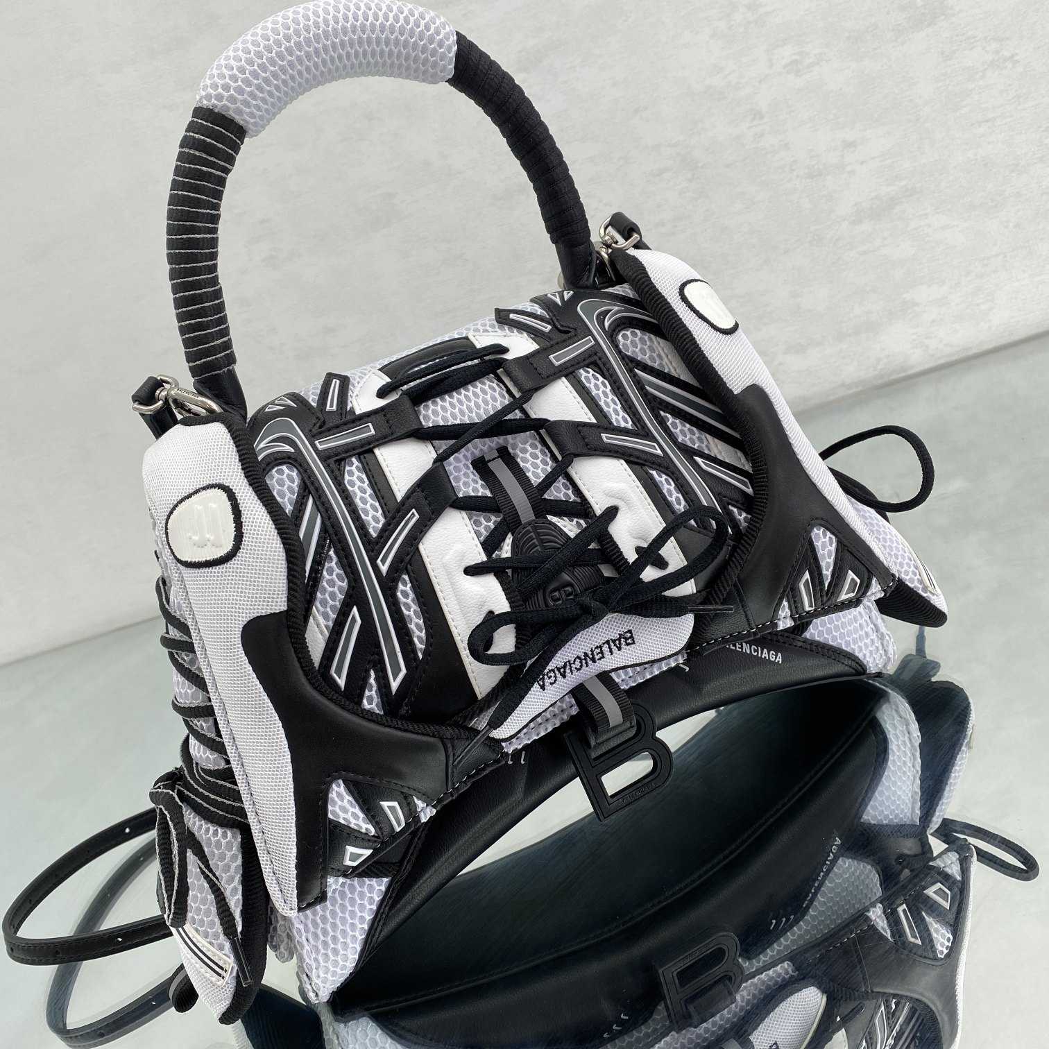 Balenciaga SneakerHead Medium Handbag In White/black - DesignerGu