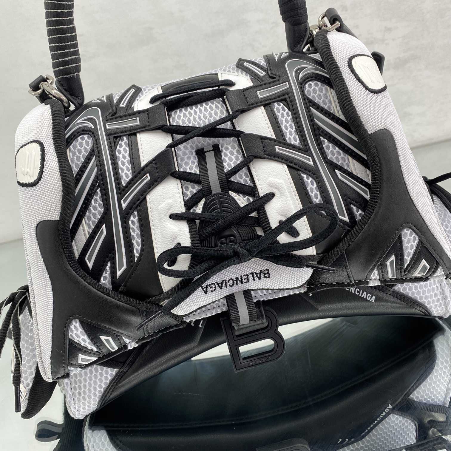 Balenciaga SneakerHead Medium Handbag In White/black - DesignerGu