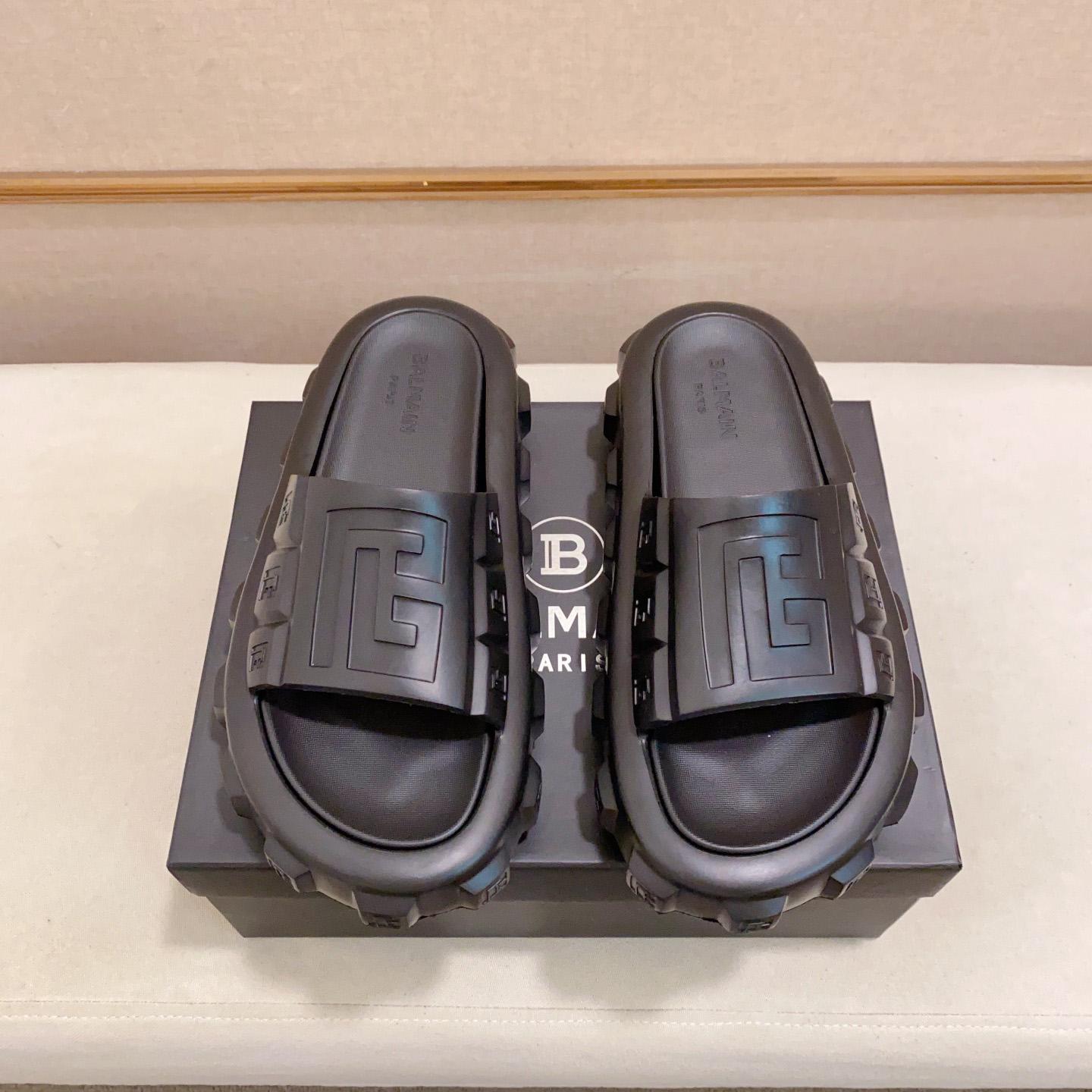 Balmain Embossed-logo Detail Slides - DesignerGu