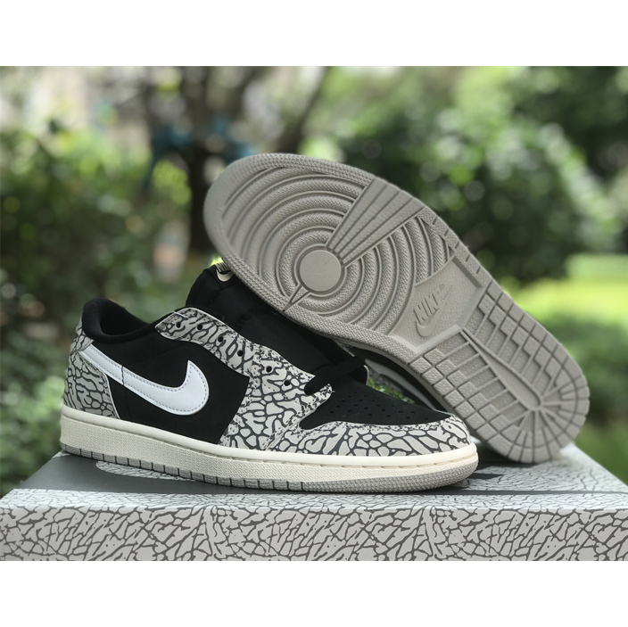 Air Jordan 1 Low OG “Black Cement” Sneaker      CZ0790-001 - DesignerGu