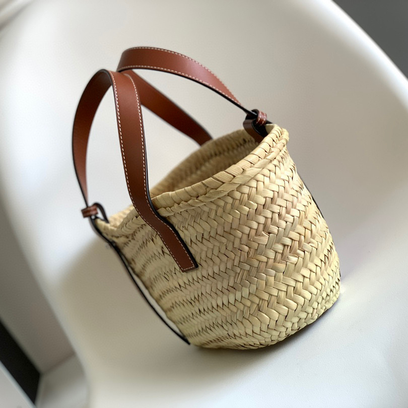 Loewe Basket Bag Woven Raffia  (33*17*13cm ) - DesignerGu