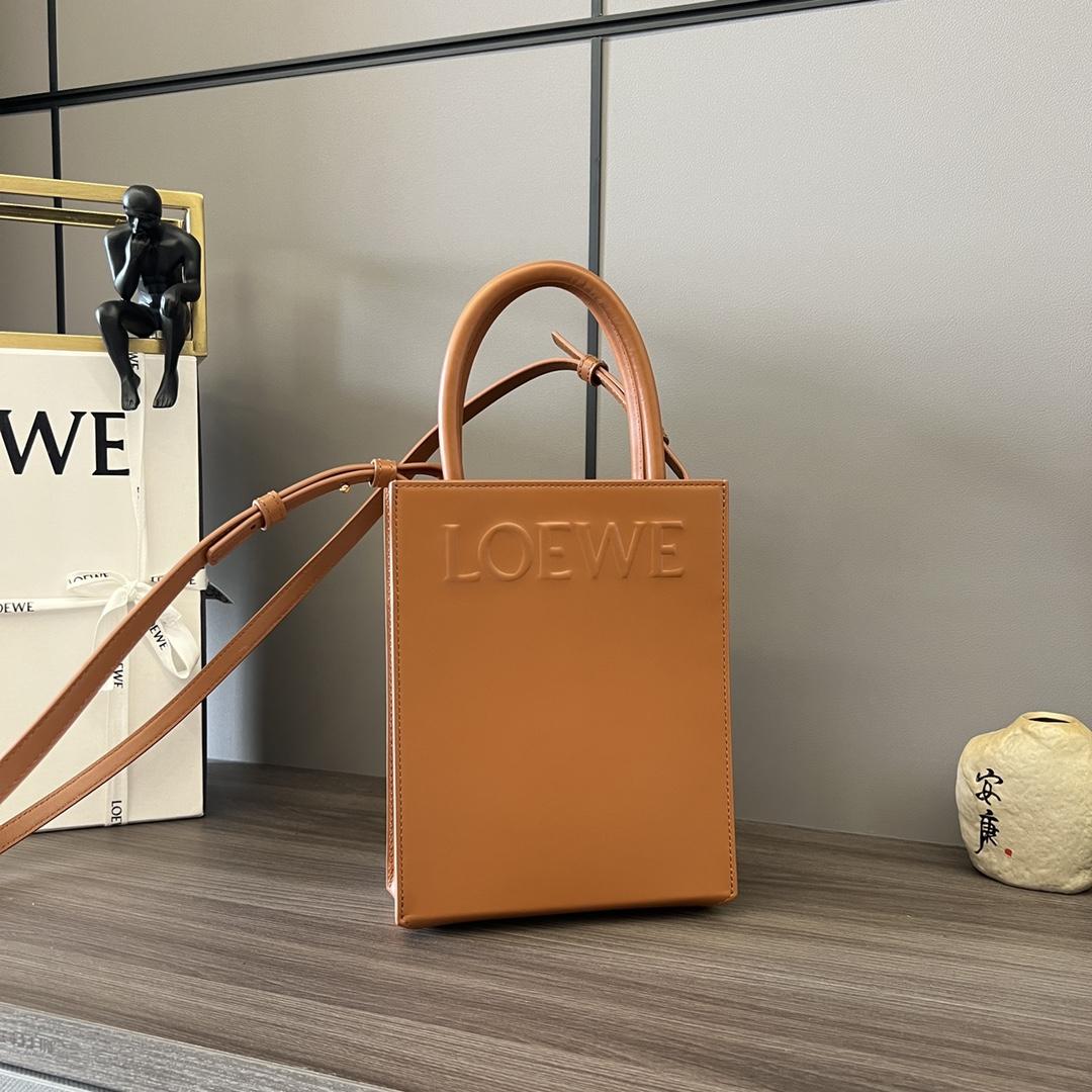 Loewe Standard A5 Tote In Sleek Calfskin - DesignerGu