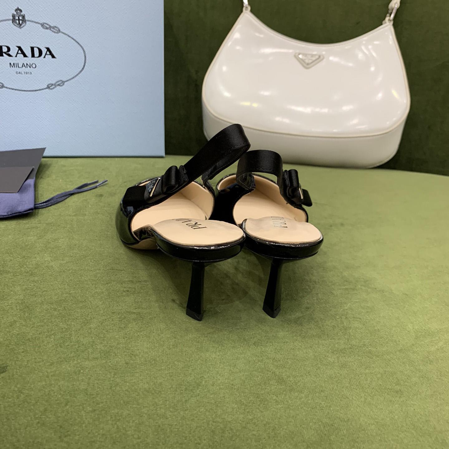 Prada Patent Leather Slingbacks - DesignerGu