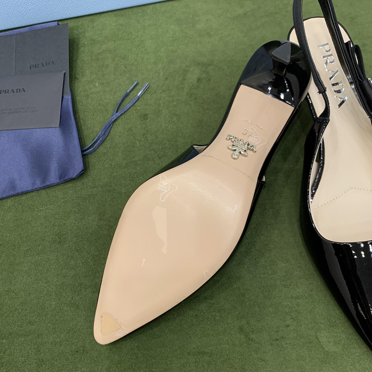 Prada Patent Leather Slingbacks - DesignerGu