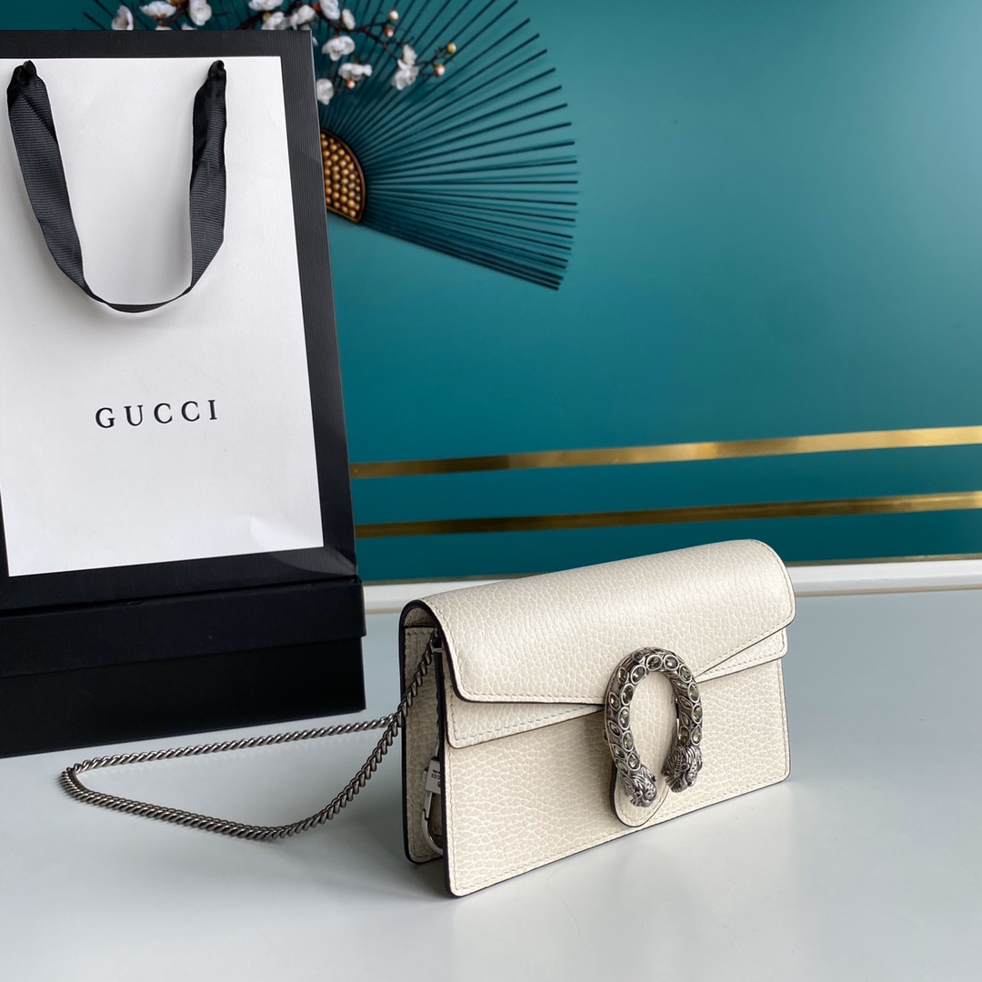 Gucci Dionysus Super Mini Leather Bag(16.5-10-4.5cm)    - DesignerGu