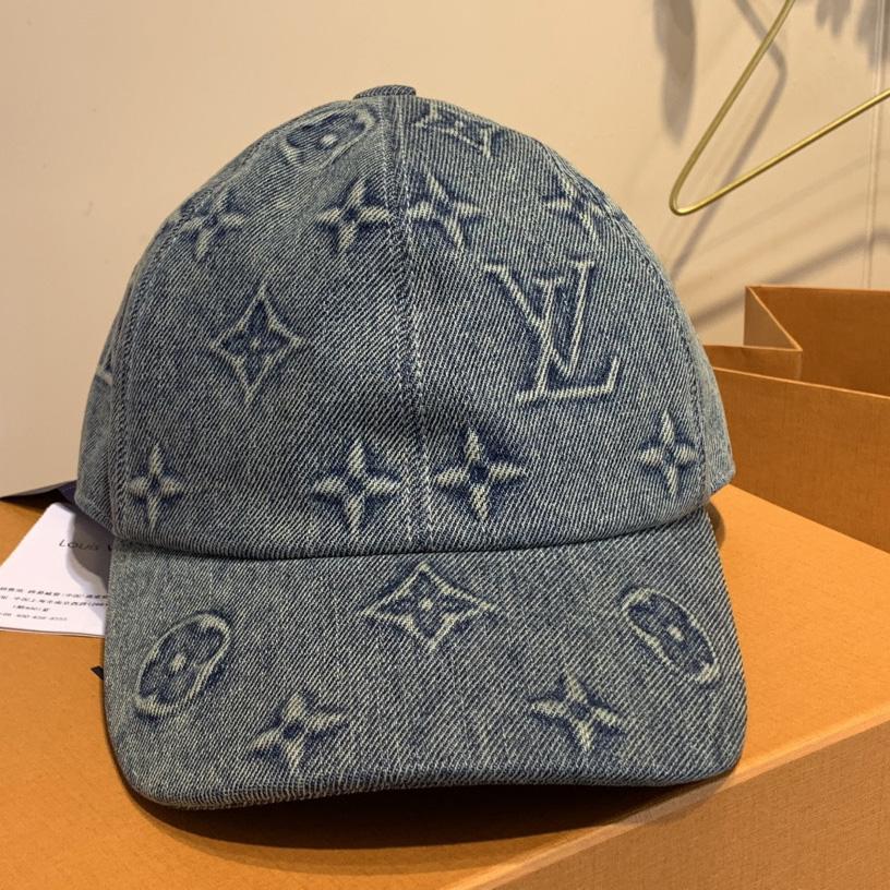 Louis Vuitton Monogram Washed Denim Cap - DesignerGu