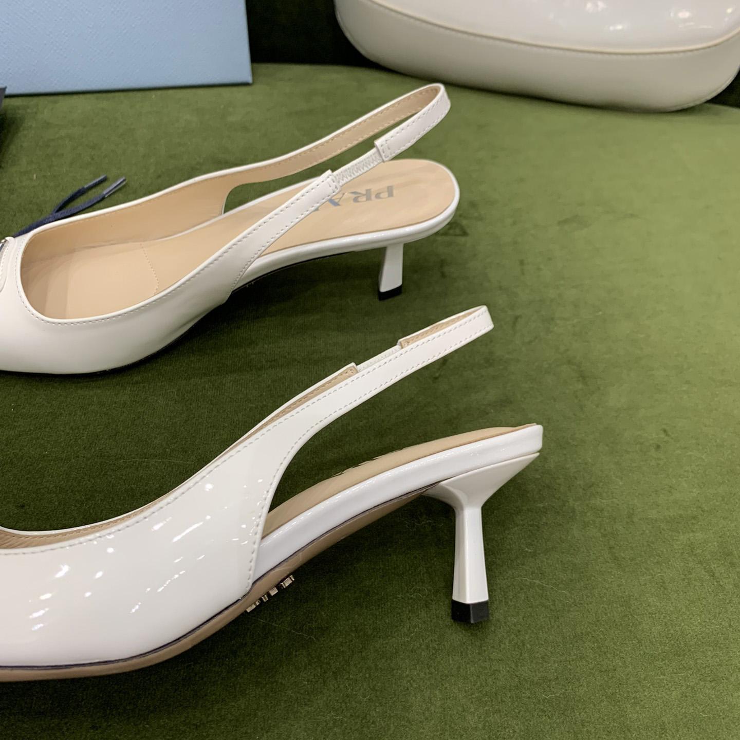 Prada Patent-leather Slingback Pumps - DesignerGu