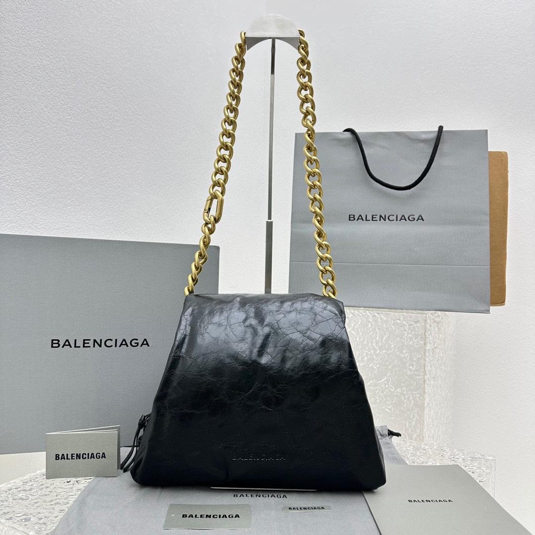 Balenciaga Puffer Small Bag In Black - DesignerGu