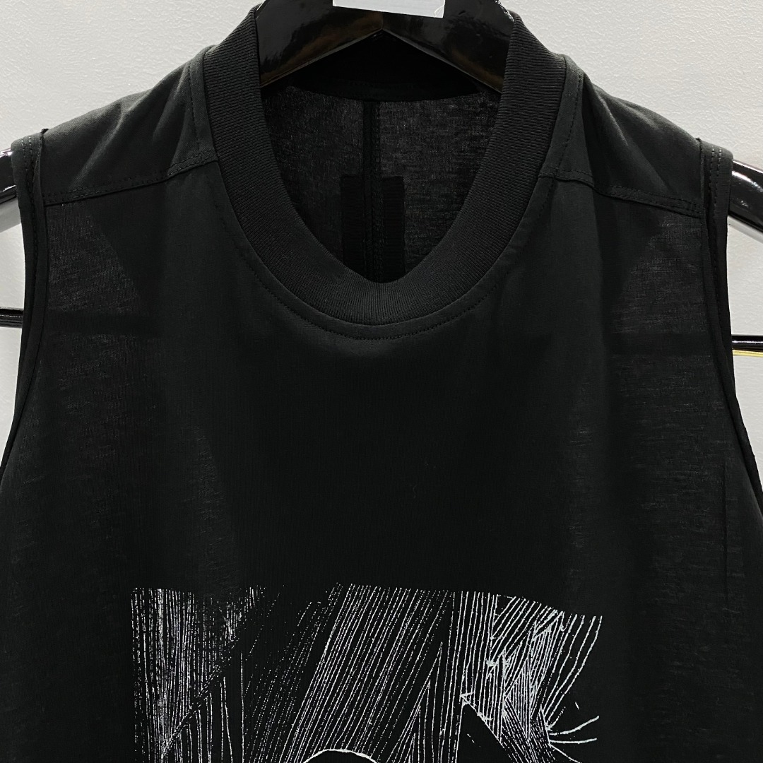 Rick Owens Graphic-print Cotton Vest - DesignerGu