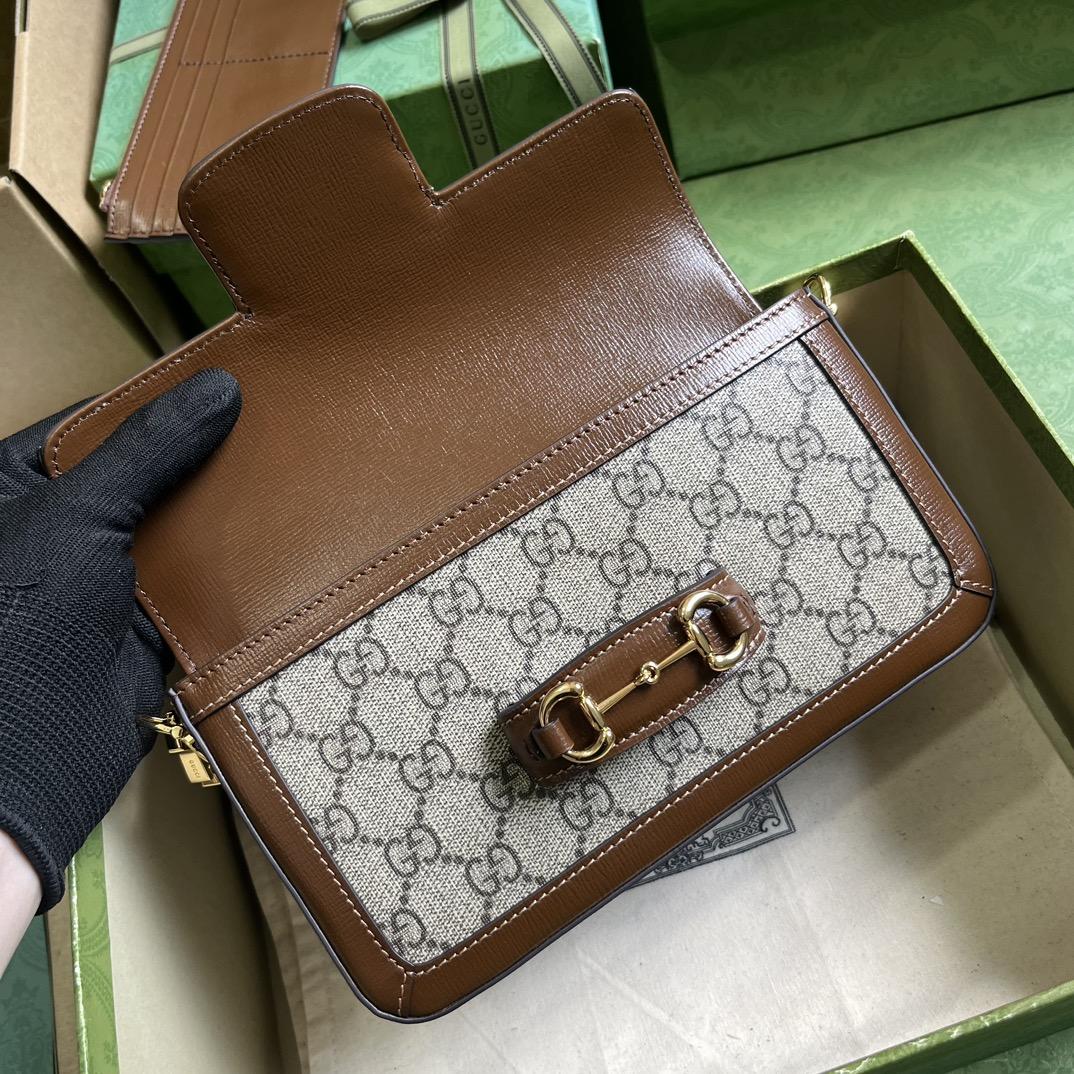 Gucci Horsebit 1955 Mini Bag (21.5x 12.5x 3cm) - DesignerGu