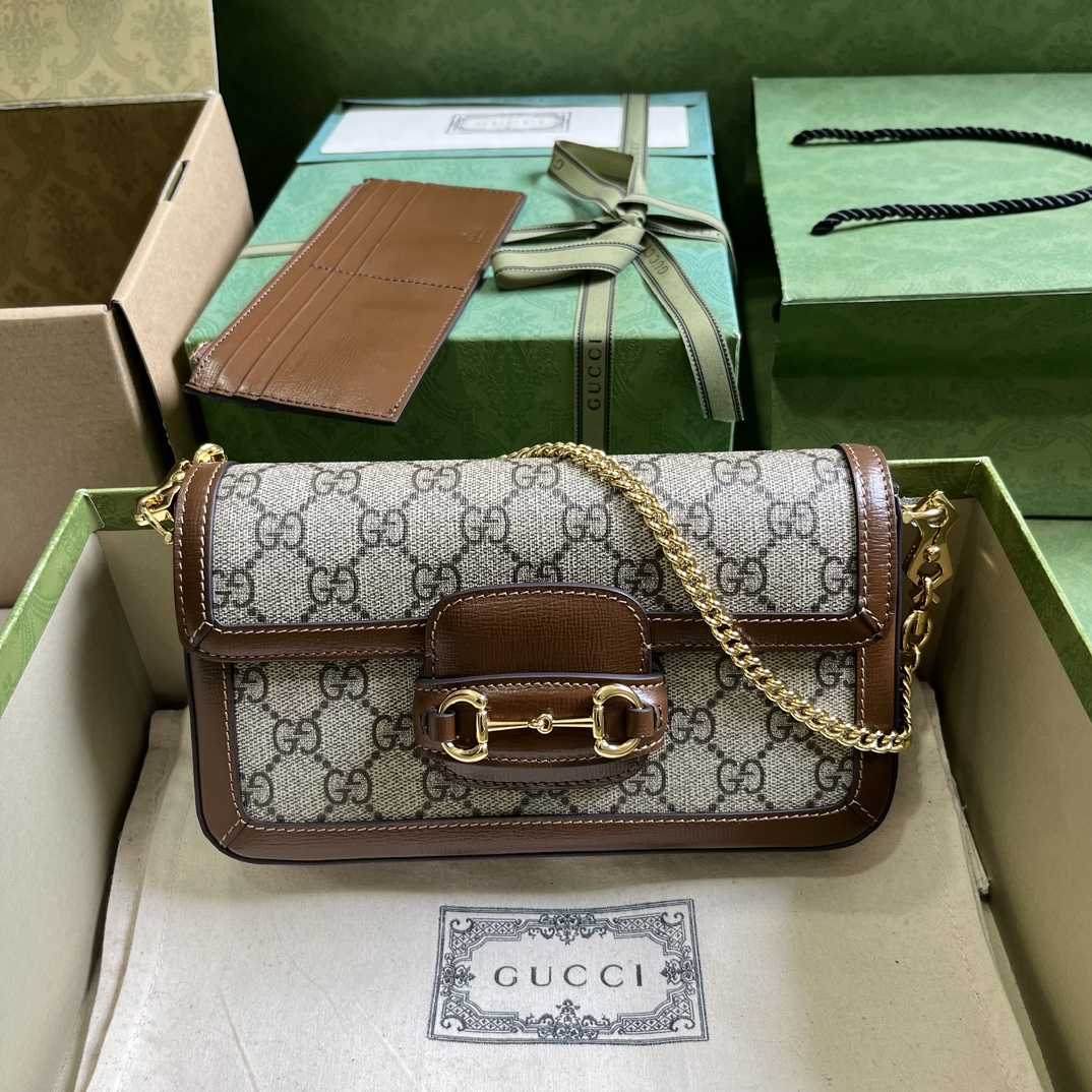 Gucci Horsebit 1955 Mini Bag (21.5x 12.5x 3cm) - DesignerGu