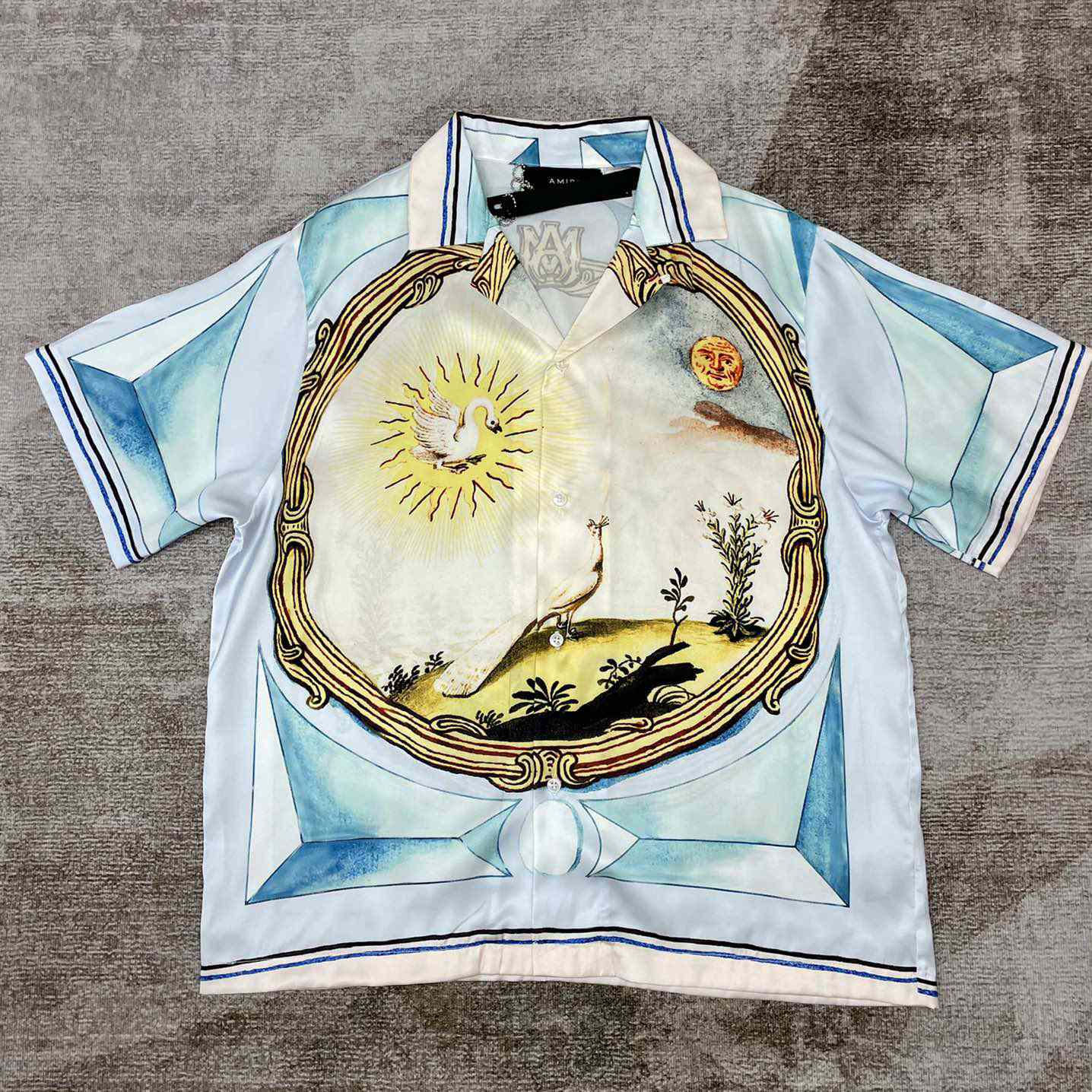 Amiri Landscape Frame Bowling Shirt - DesignerGu