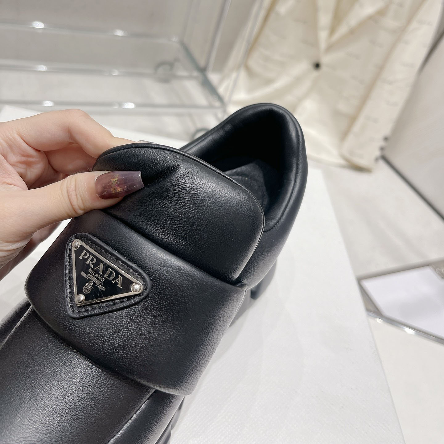 Prada Soft padded Nappa Leather Loafers - DesignerGu