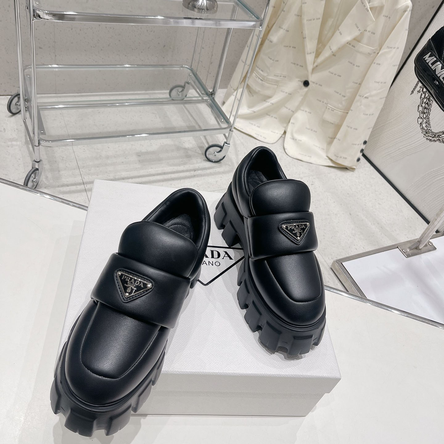 Prada Soft padded Nappa Leather Loafers - DesignerGu