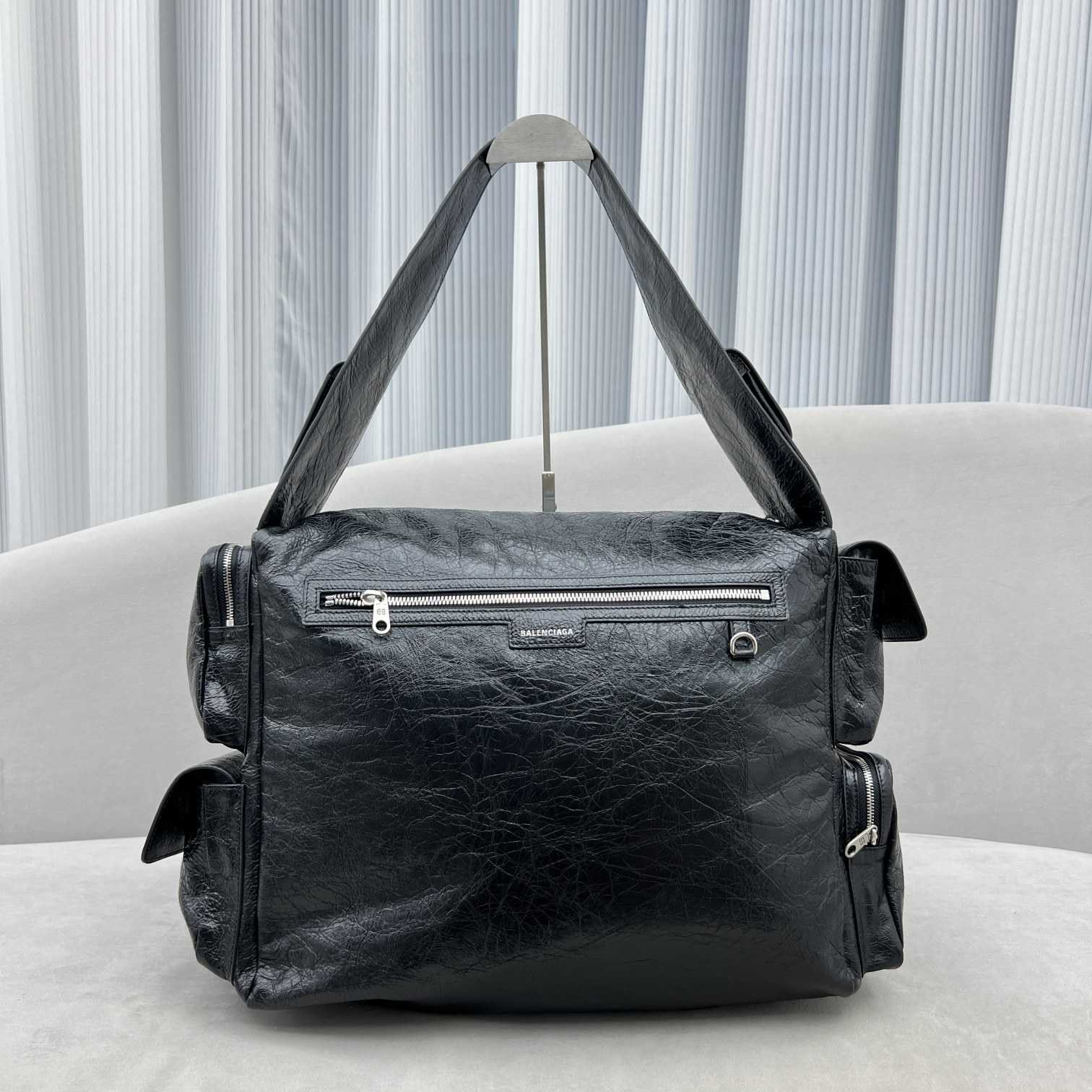 Balenciaga Logo Zipped Shoulder Bag(40x28x18cm) - DesignerGu