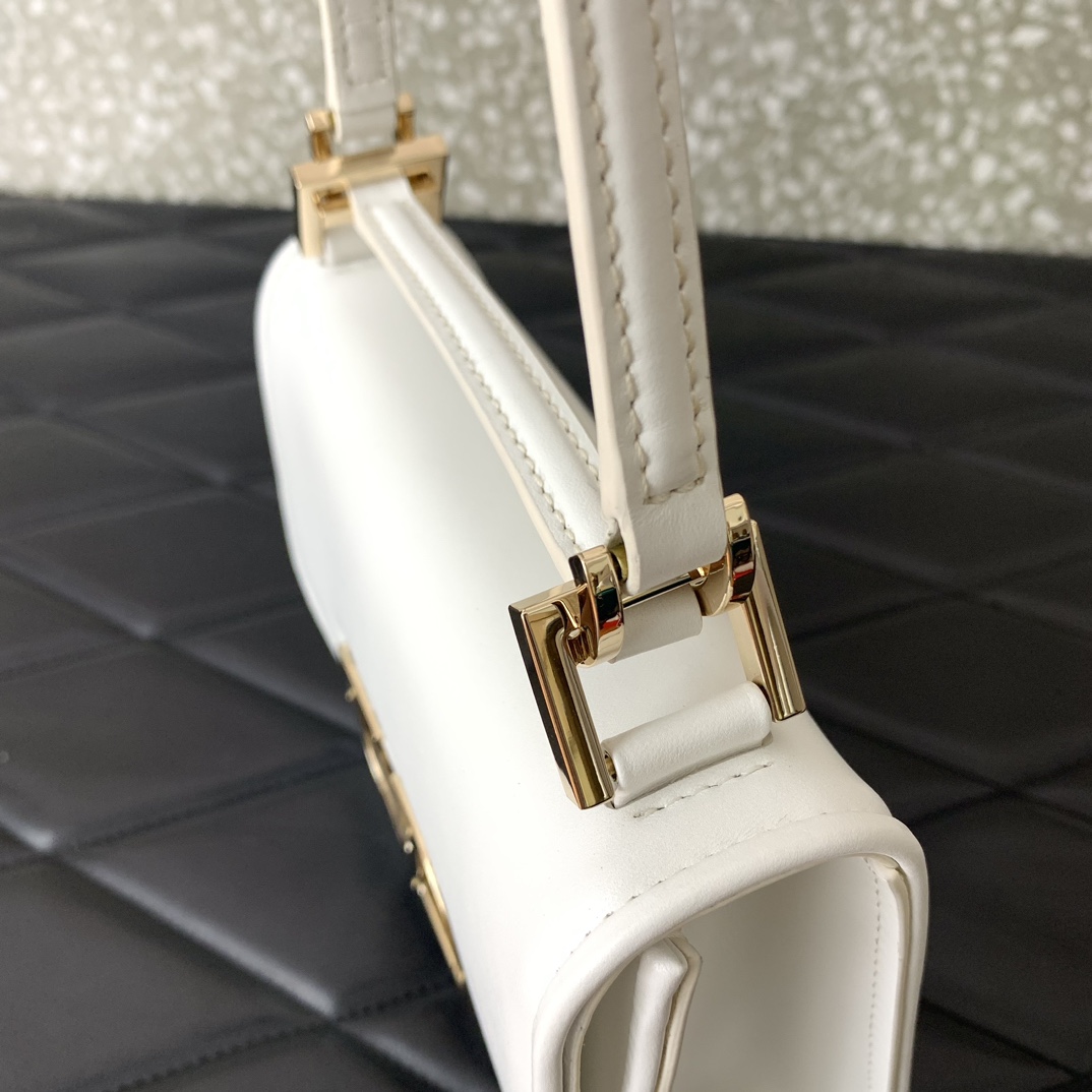 Valenti Small VLogo Type Shoulder Bag In Calfskin - DesignerGu