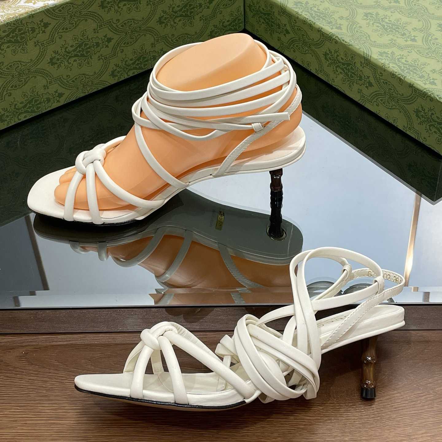 Gucci Women's Strappy Sandal With Bamboo - DesignerGu