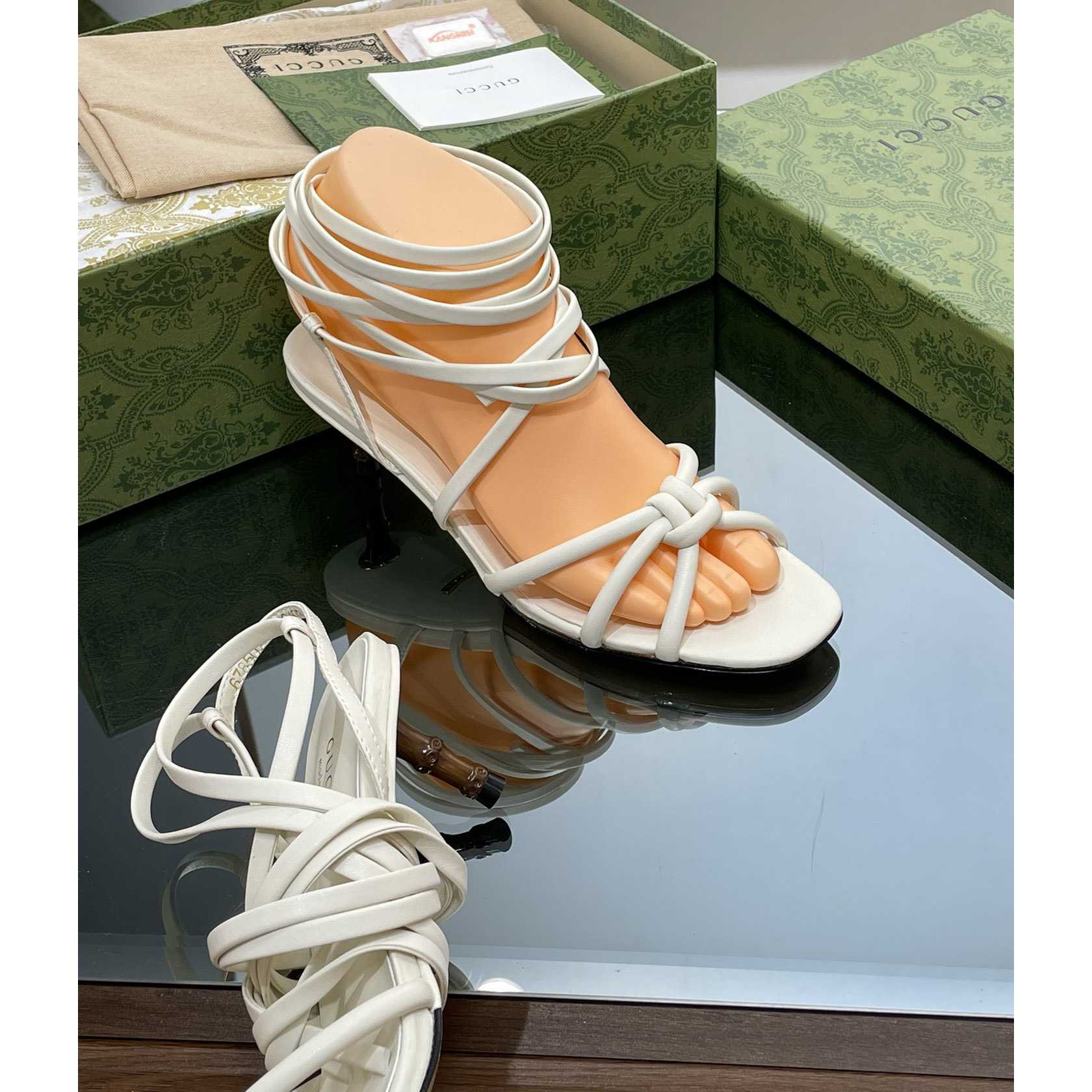 Gucci Women's Strappy Sandal With Bamboo - DesignerGu