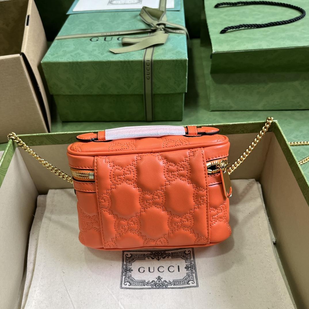 Gucci GG Matelassé Top Handle Mini Bag(16-10.5-5cm) - DesignerGu