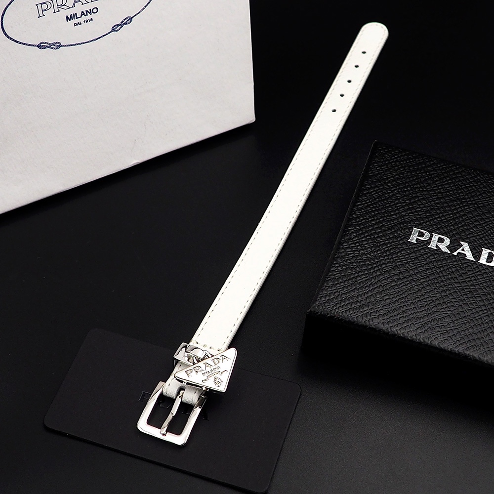 Prada Saffiano Leather Bracelet - DesignerGu