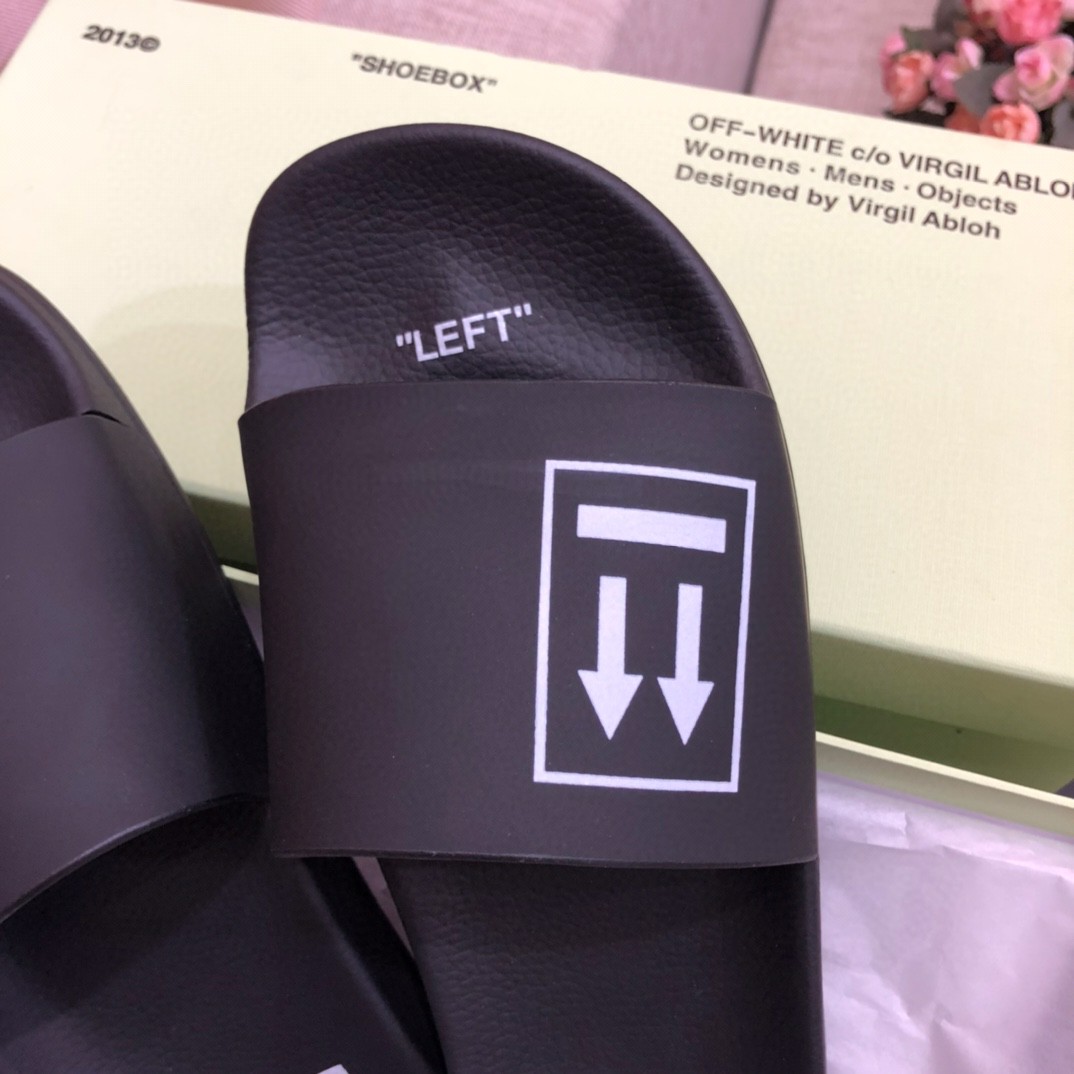 Off White Double Arrow Camouflage Print Slides - DesignerGu