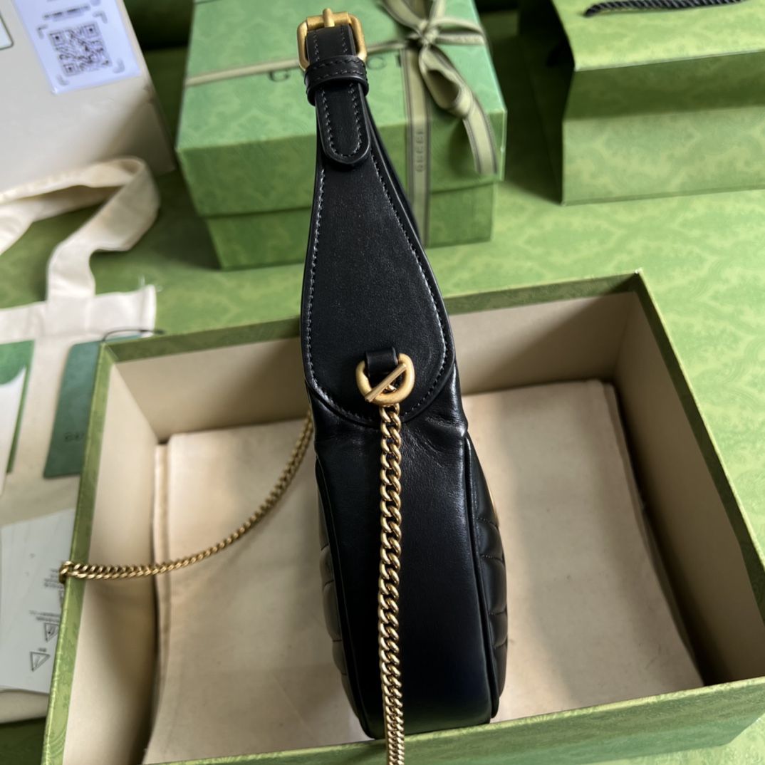 Gucci GG Marmont Half-Moon-Shaped Mini Bag(21.5-11-5cm) - DesignerGu