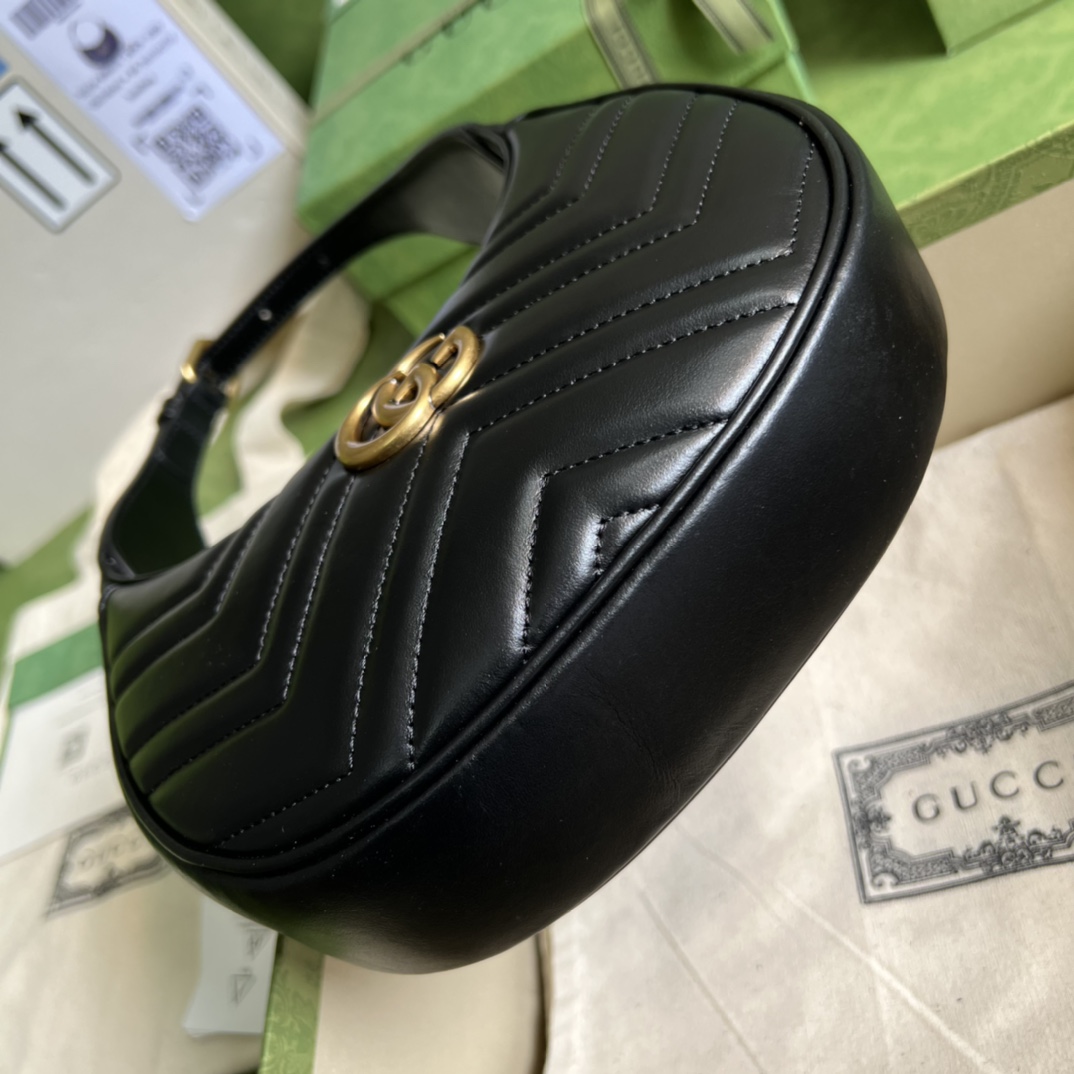 Gucci GG Marmont Half-Moon-Shaped Mini Bag(21.5-11-5cm) - DesignerGu