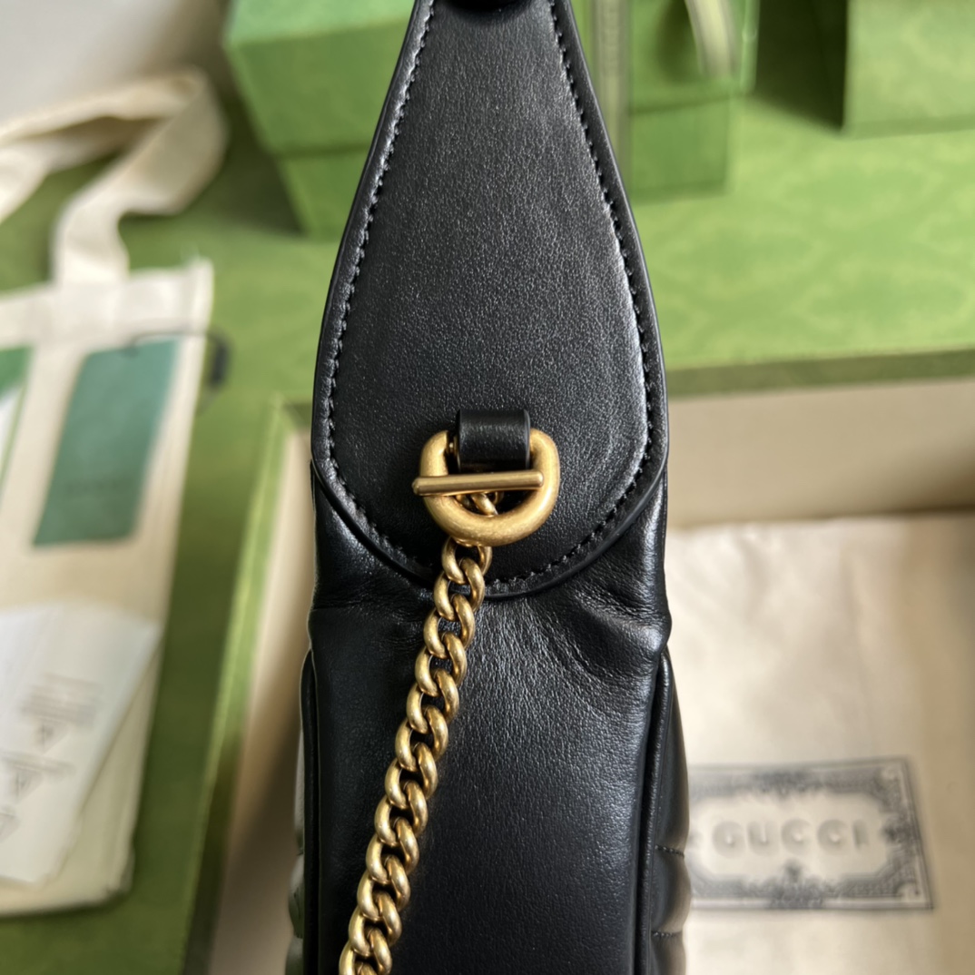 Gucci GG Marmont Half-Moon-Shaped Mini Bag(21.5-11-5cm) - DesignerGu