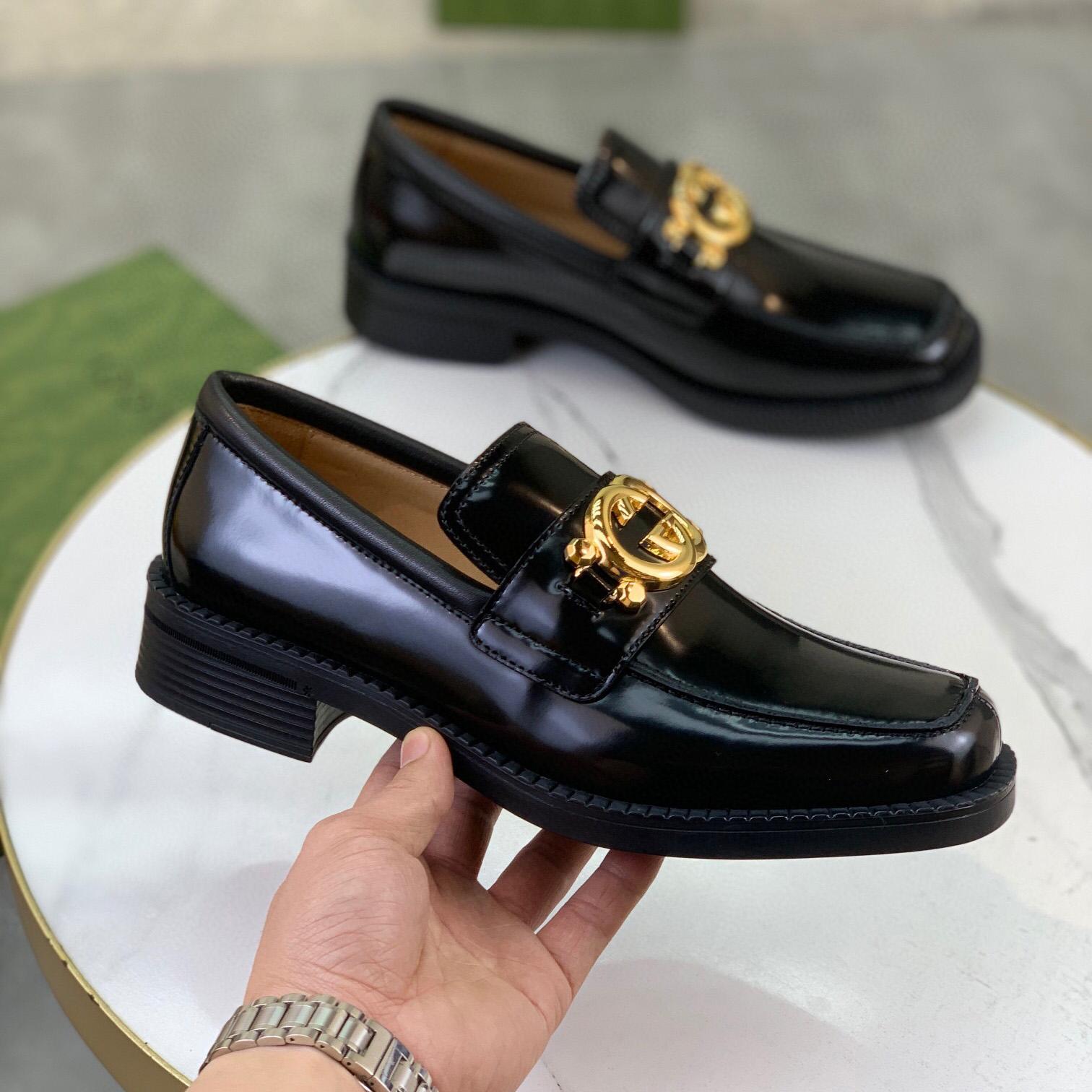 Gucci GG Leather Loafers(Upon Uk Size) - DesignerGu