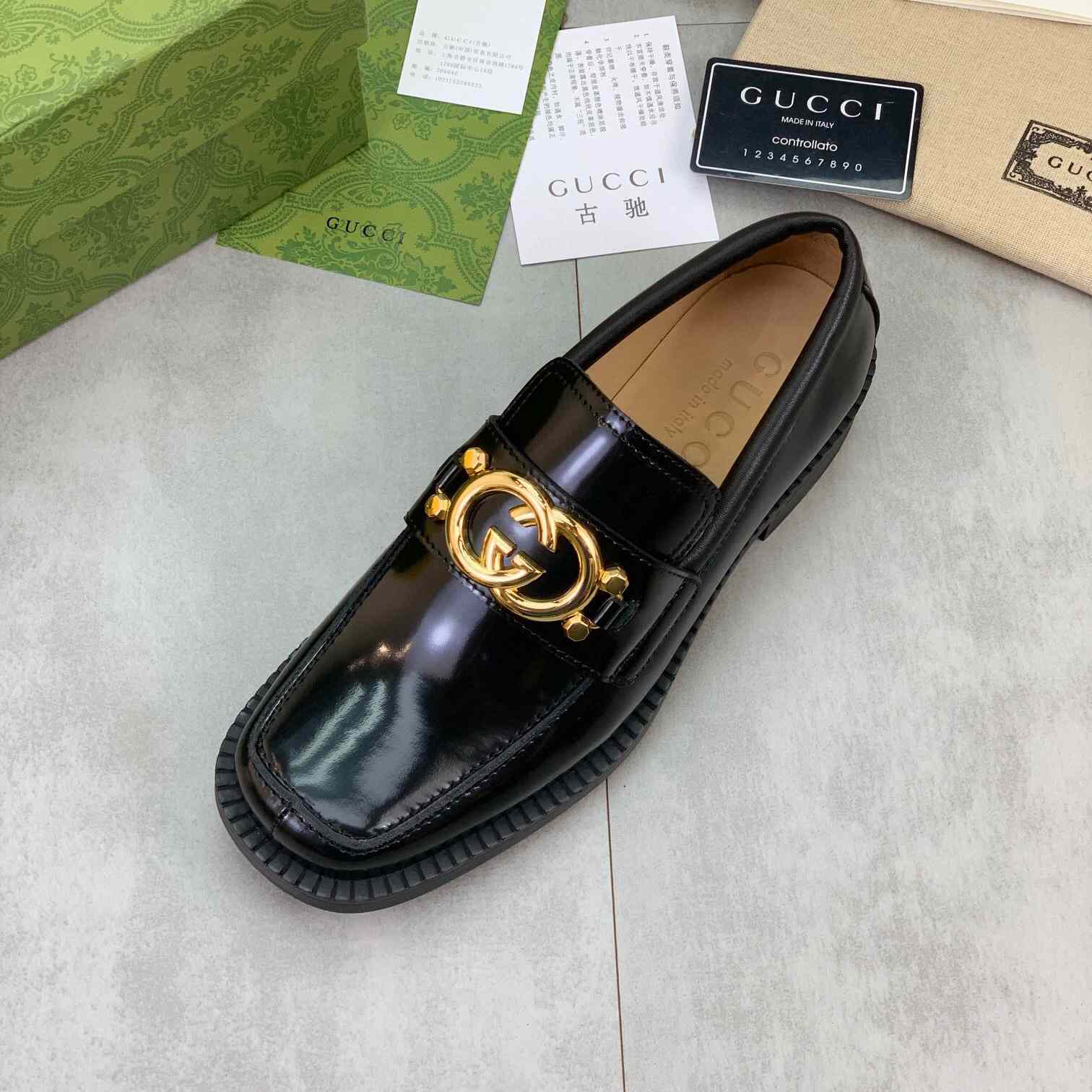 Gucci GG Leather Loafers(Upon Uk Size) - DesignerGu