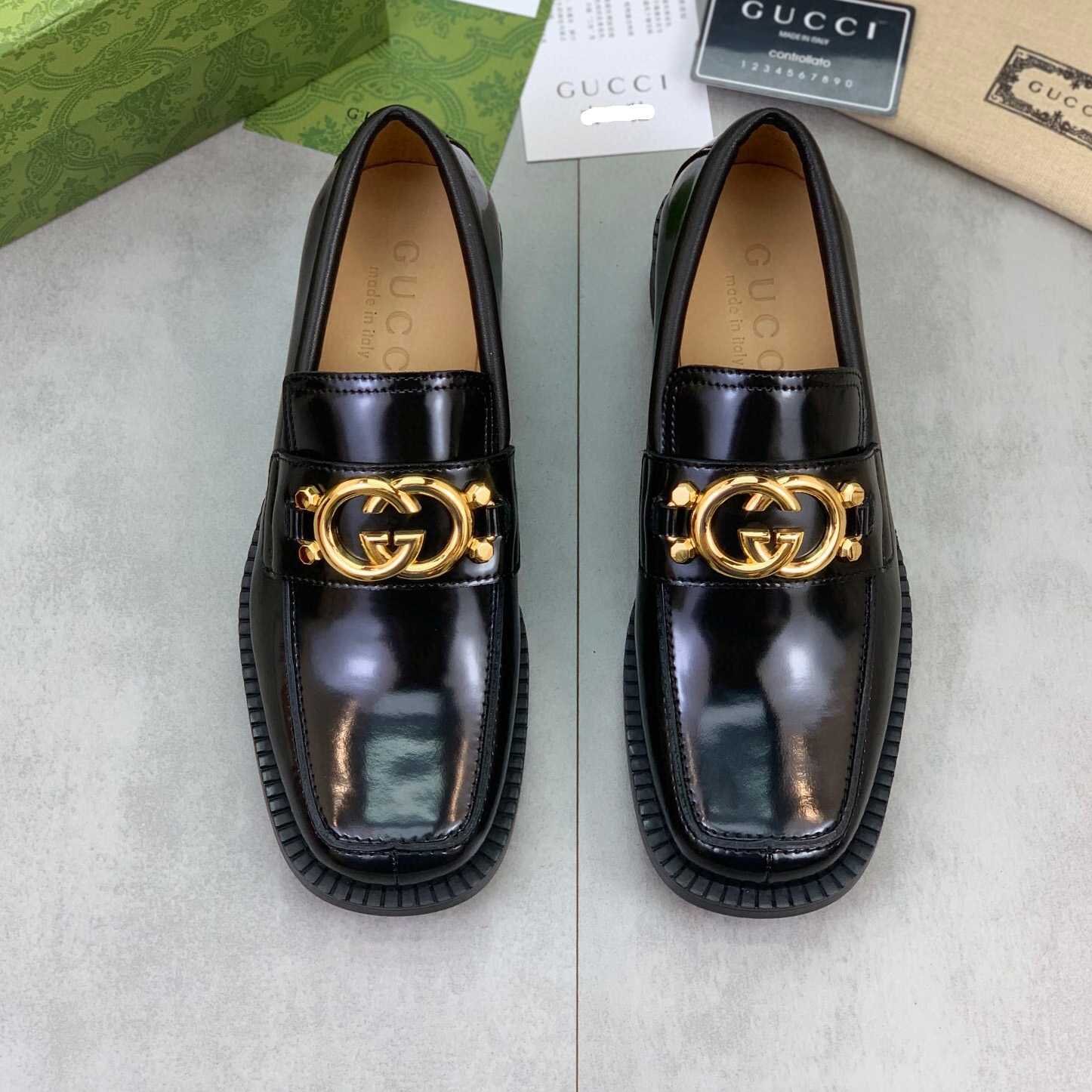 Gucci GG Leather Loafers(Upon Uk Size) - DesignerGu