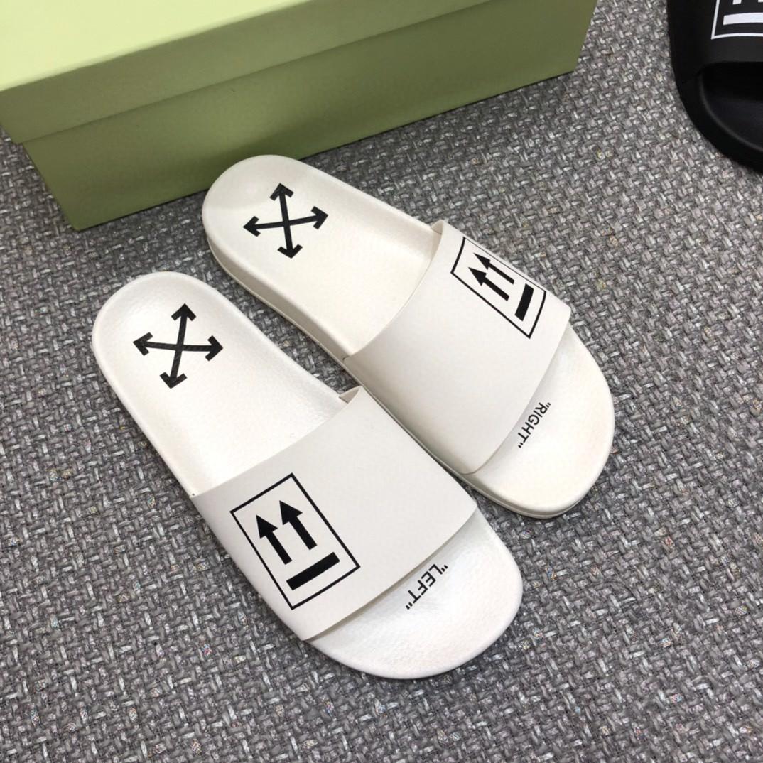 Off White Double Arrow Camouflage Print Slides - DesignerGu