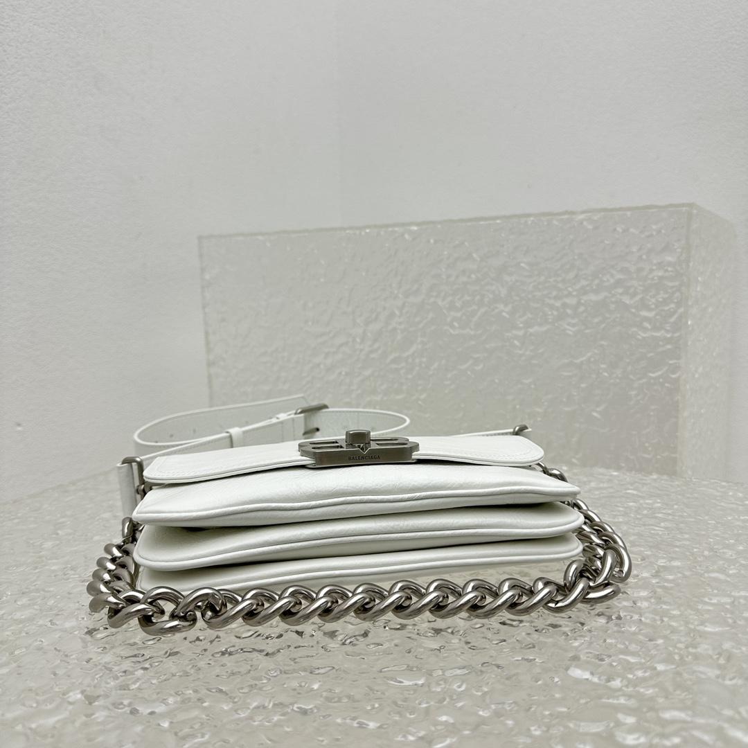 Balenciaga BB Soft Small Flap Bag In Optic White  - DesignerGu