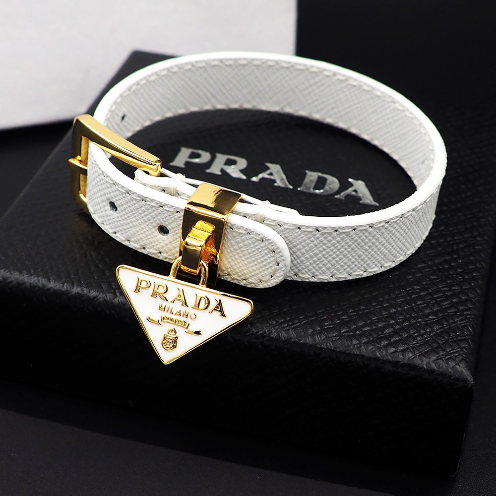 Prada Saffiano Leather Bracelet - DesignerGu