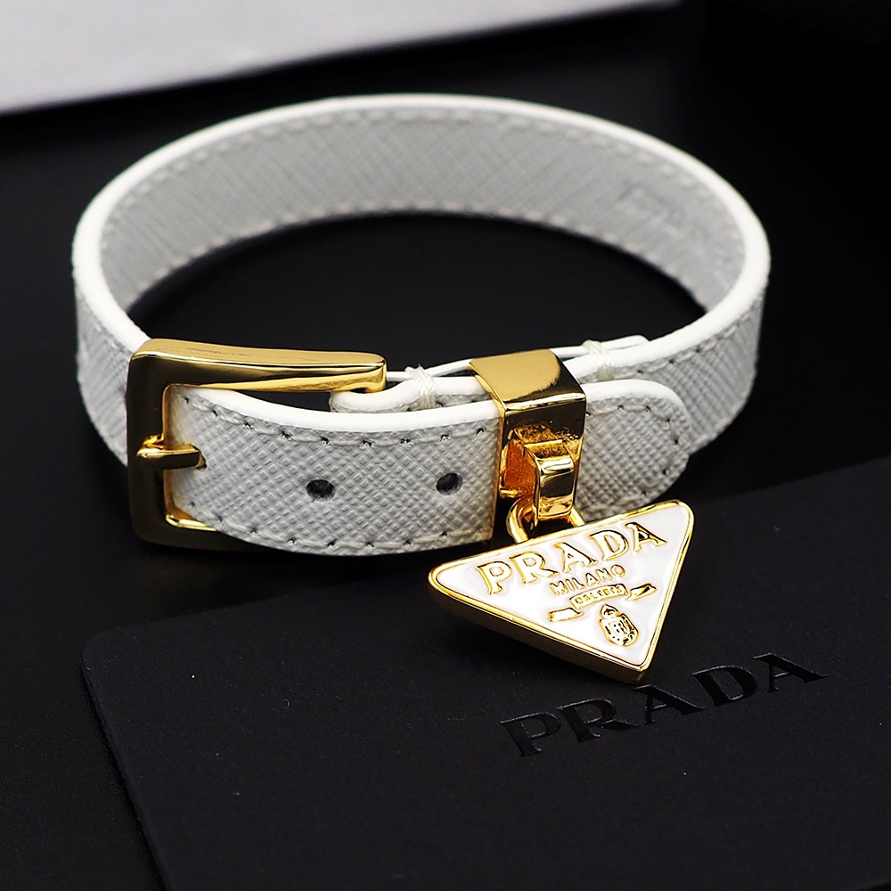 Prada Saffiano Leather Bracelet - DesignerGu