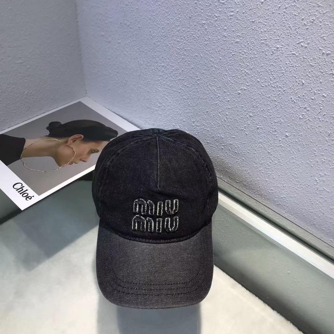 Miu Miu Denim Baseball Cap - DesignerGu