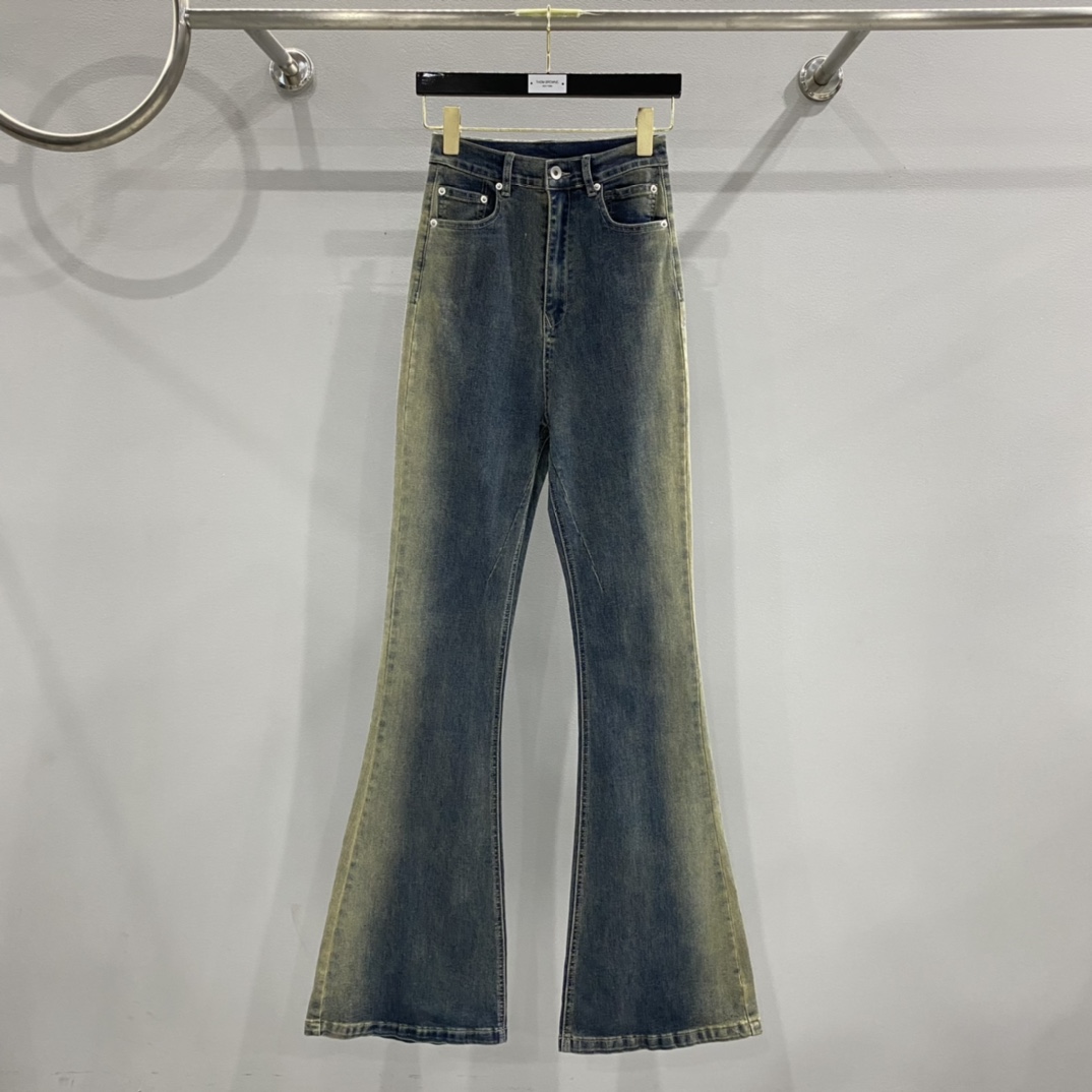 Rick Owens Drkshdw Blue Bolan Bootcut Jeans - DesignerGu