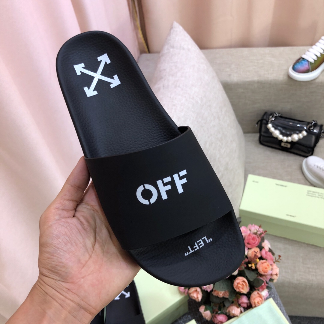 Off White Printed Pool Slider - DesignerGu