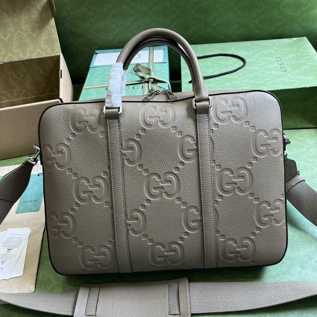 Gucci Jumbo GG Briefcase (40×29×6cm) - DesignerGu