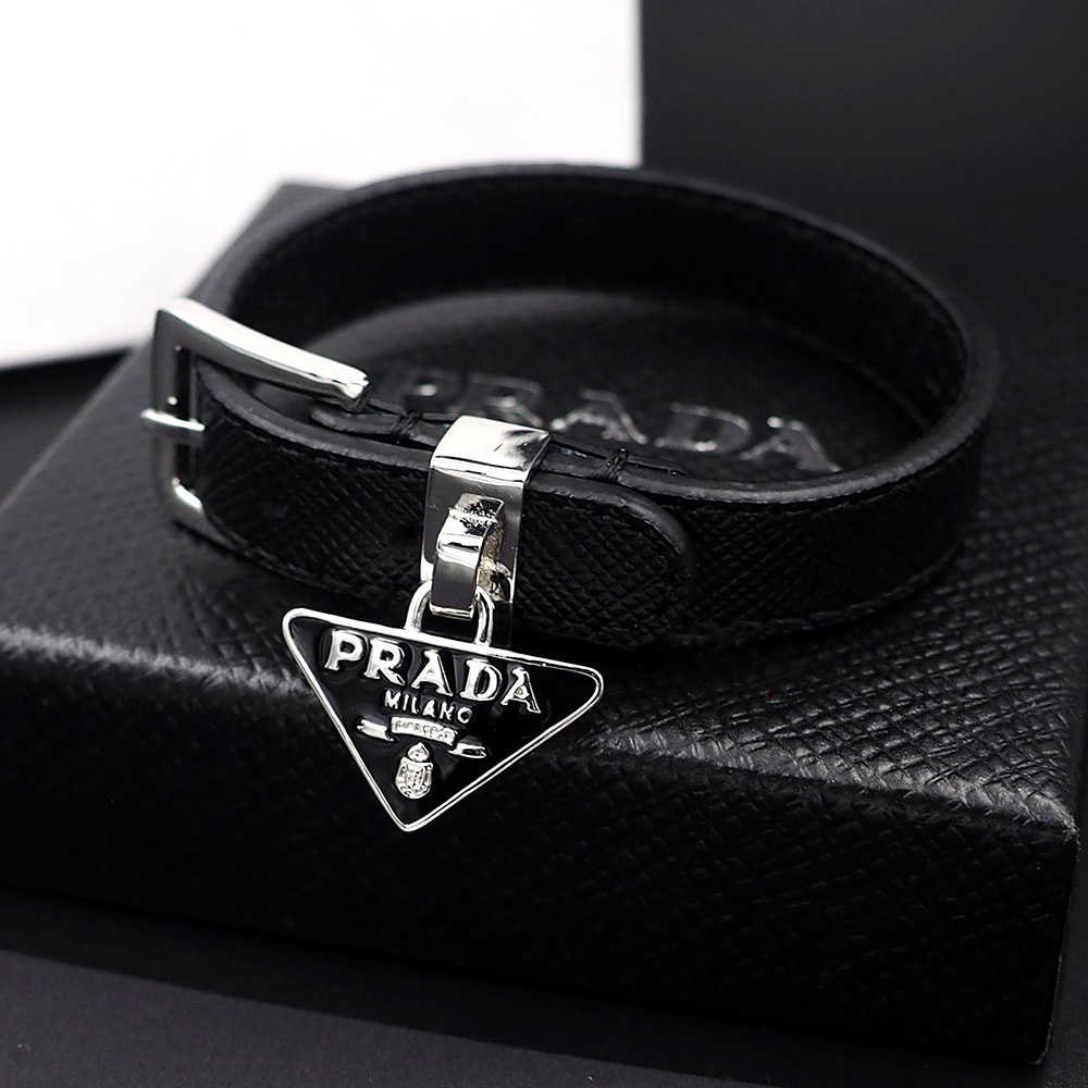 Prada Saffiano Leather Bracelet - DesignerGu