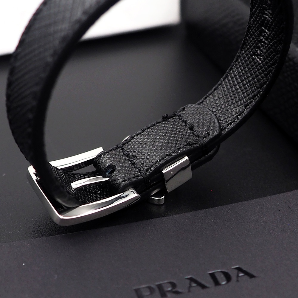 Prada Saffiano Leather Bracelet - DesignerGu